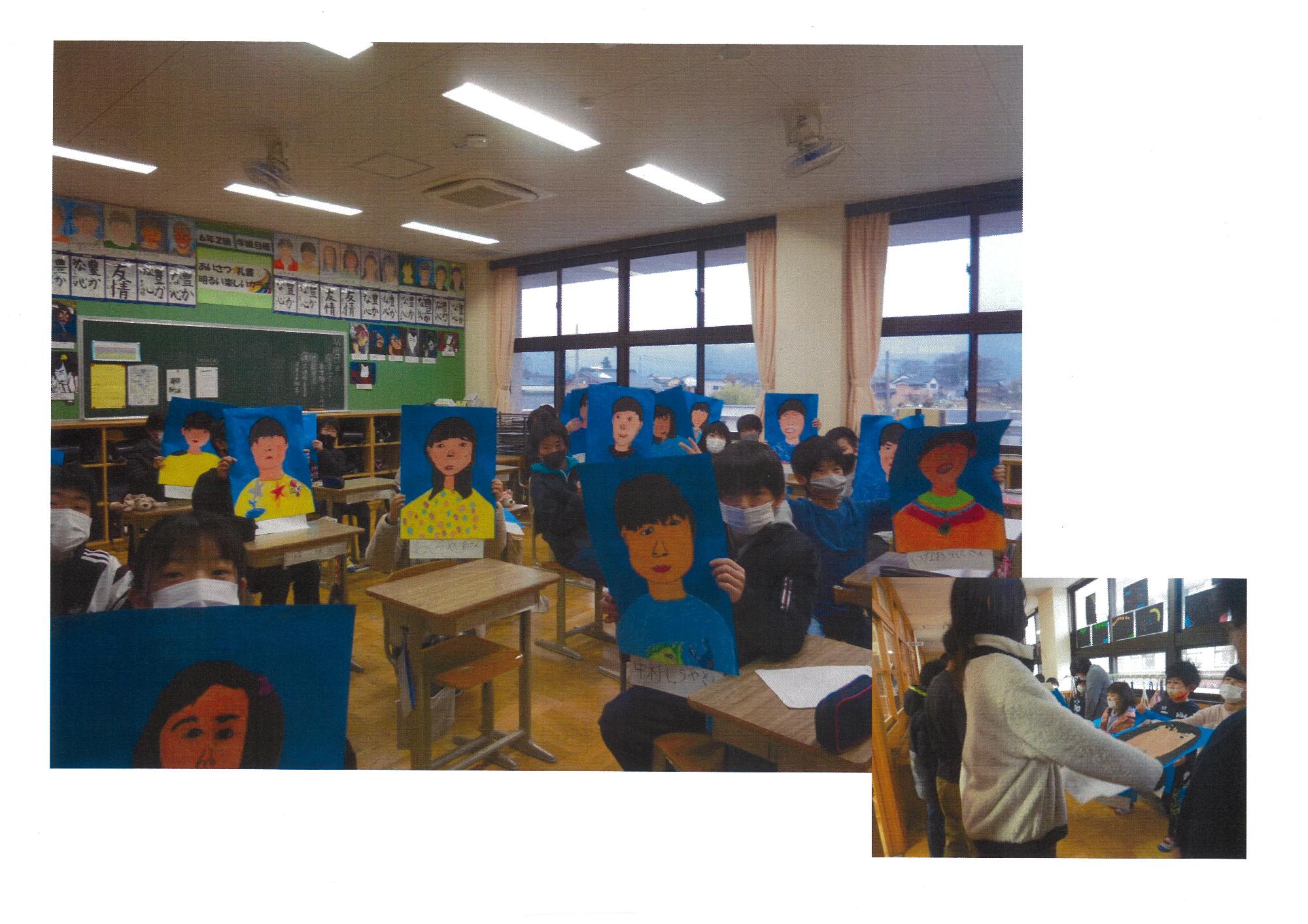 1年生 似顔絵プレゼント