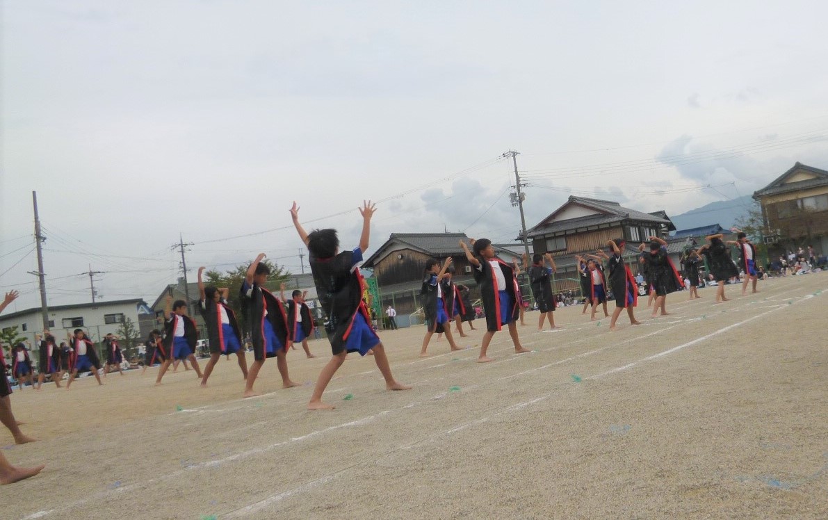 高学年団体演技後半　ソーラン節