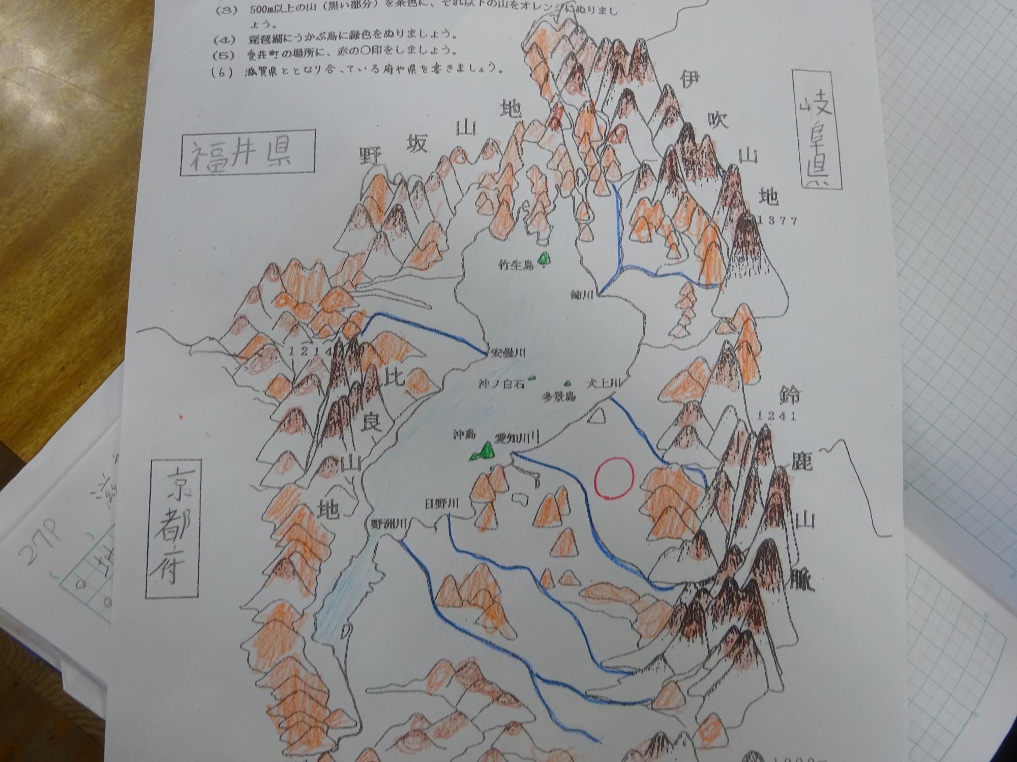 1月27日 4年生社会科の様子 愛荘町