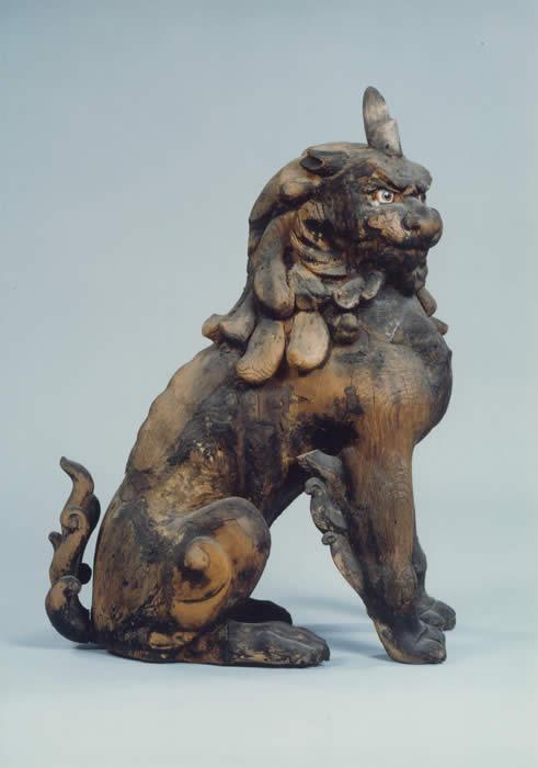 木造狛犬（吽形）の写真