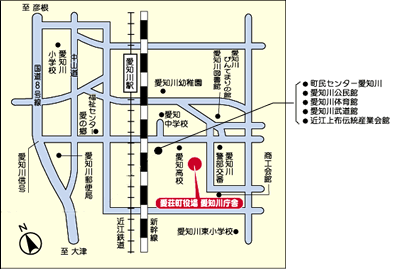 愛知川庁舎案内図